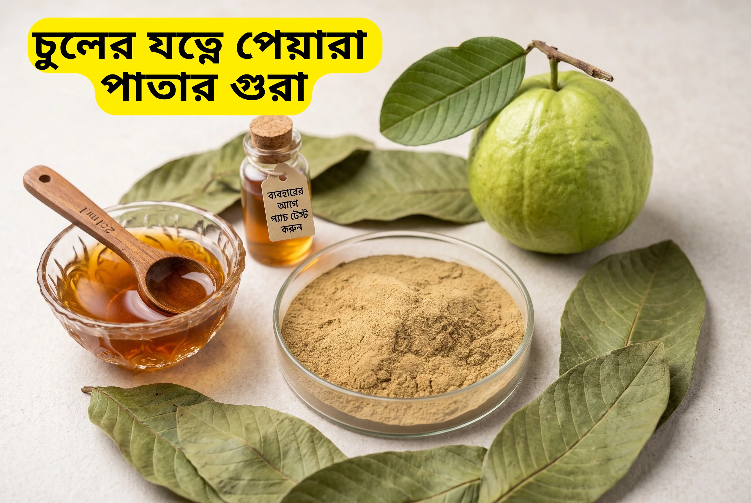 চুলের যত্নে পেয়ারা পাতার গুঁড়া: ব্যবহারবিধি, সম্ভাব্য উপকারিতা ও সতর্কতা