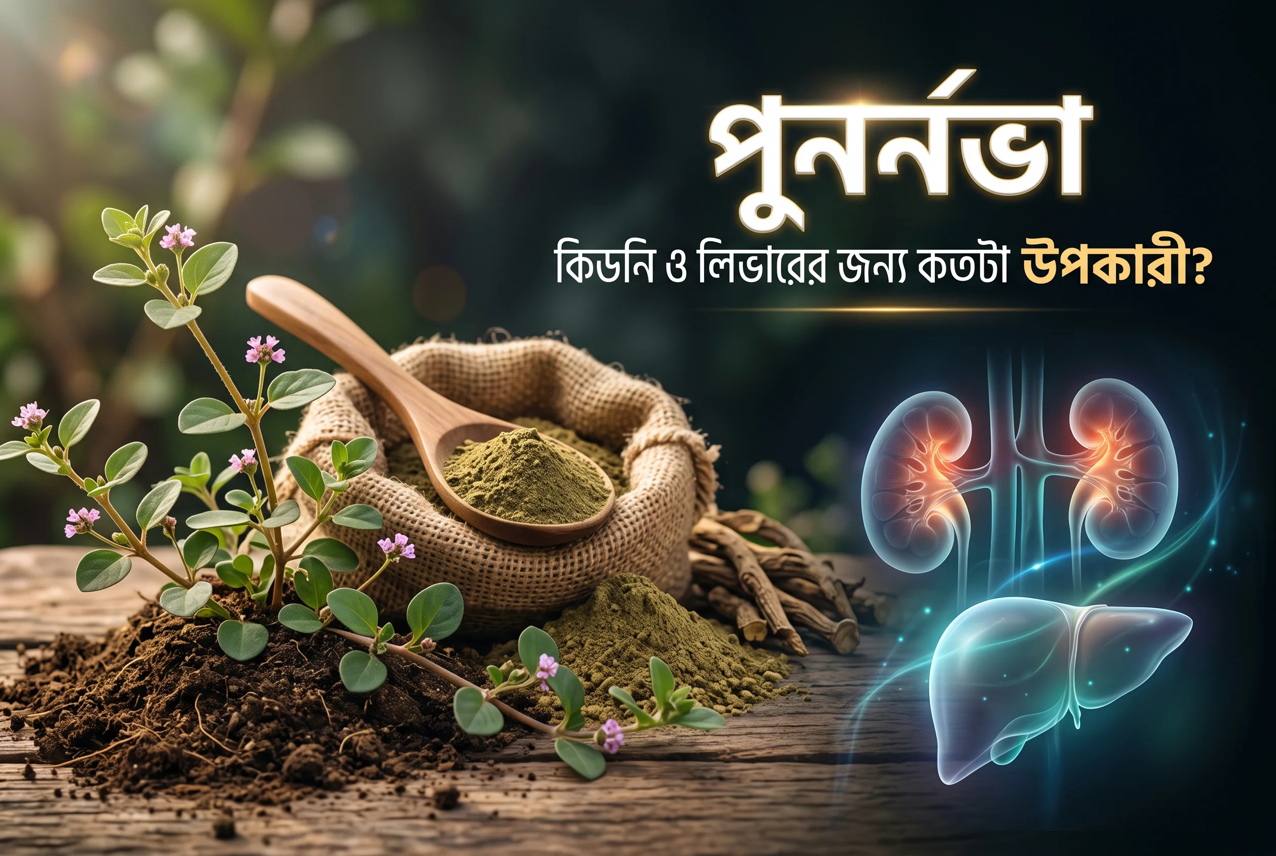পুনর্নভা: কিডনি ও লিভারের জন্য কতটা উপকারী? বৈজ্ঞানিক গবেষণা, উপকারিতা ও সতর্কতা।