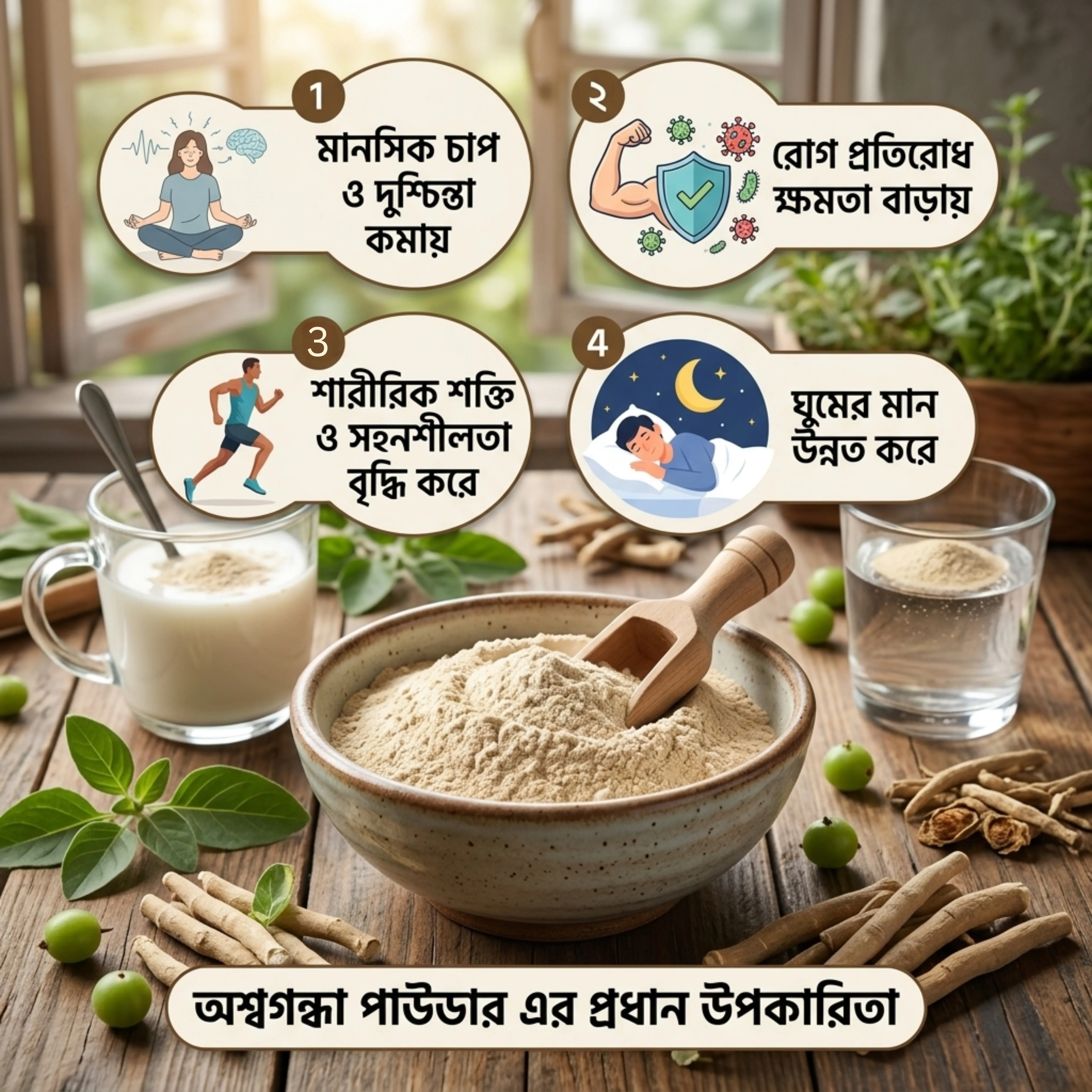 ashwagandha powder/অশ্বগন্ধা পাউডার ১০০ গ্রাম