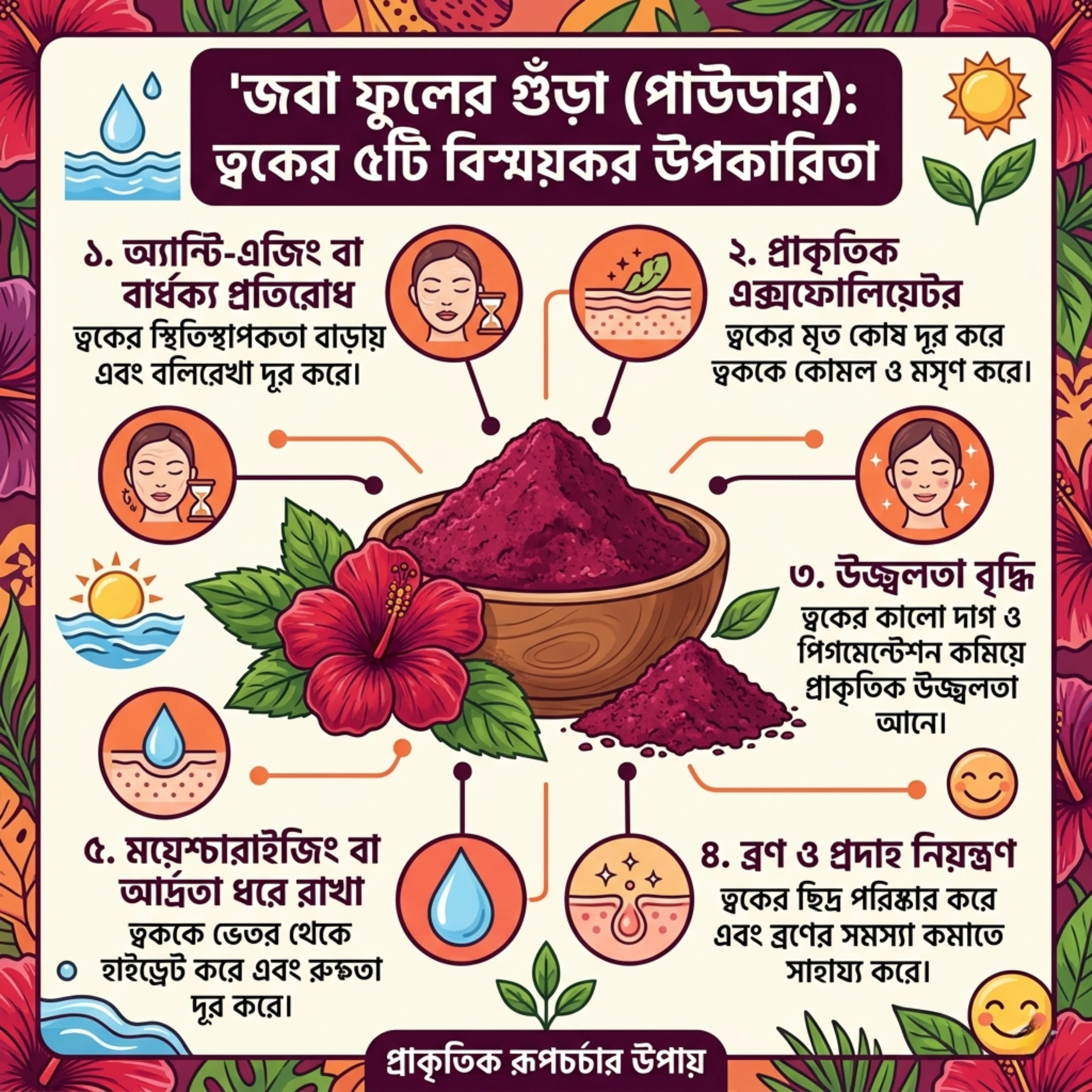 জবা পাপড়ি পাউডার (১০০গ্রাম) / Hibiscus Powder (100gm) 