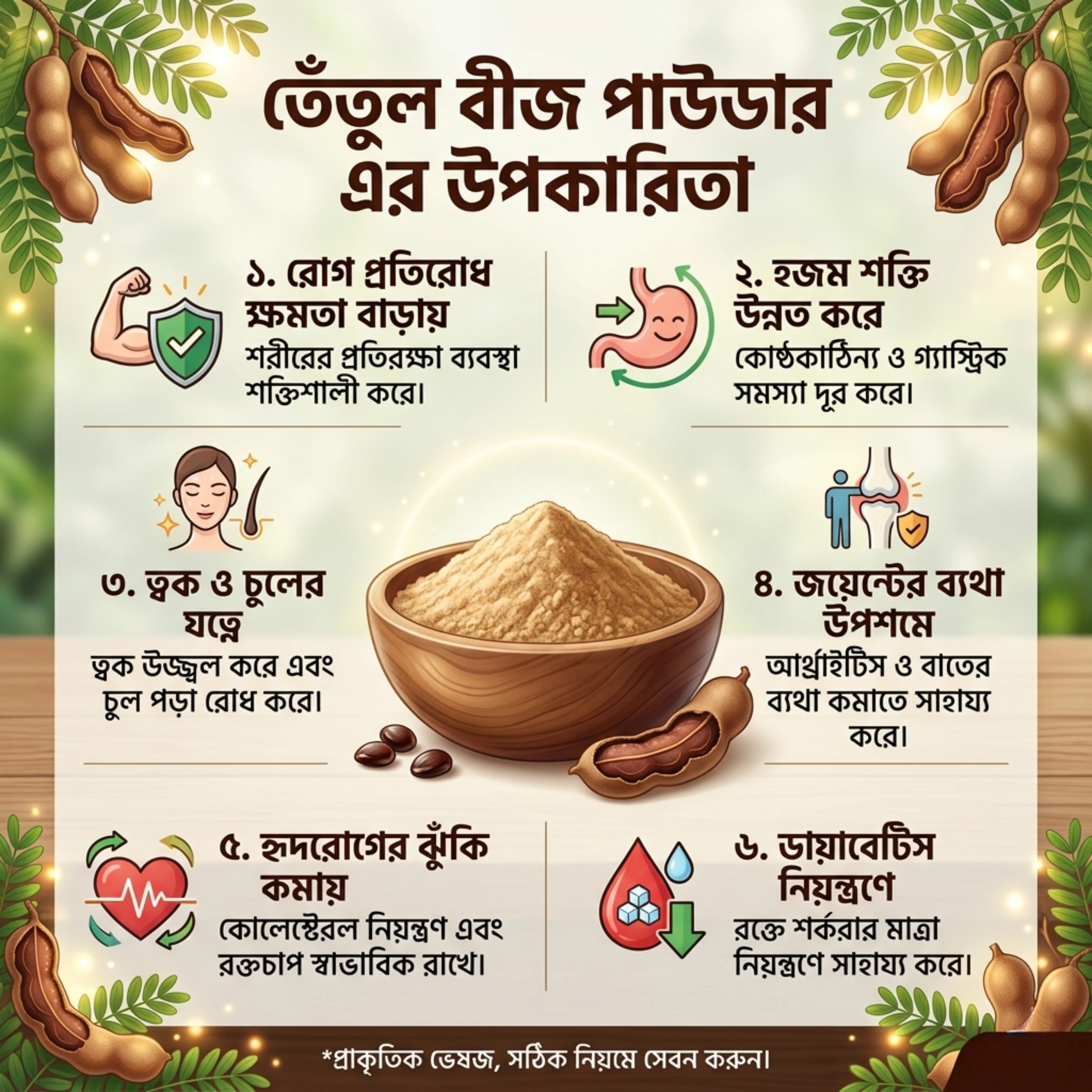 তেঁতুল বীজ পাউডার (১০০গ্রাম) / TamarindSeedPowder (100gm)