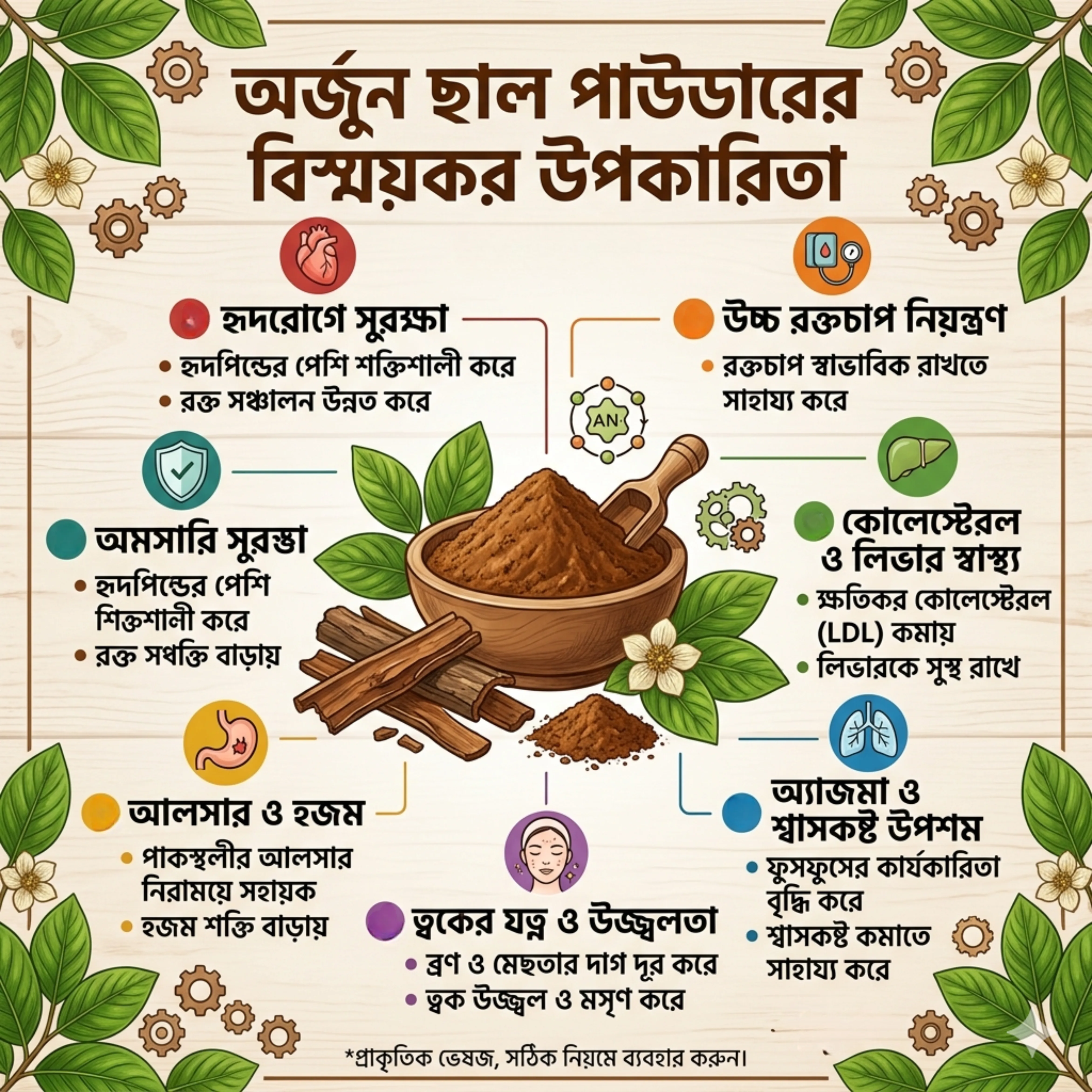 অর্জুন ছাল পাউডার  (১০০গ্রাম) / Arjun Bark Powder (100gm)