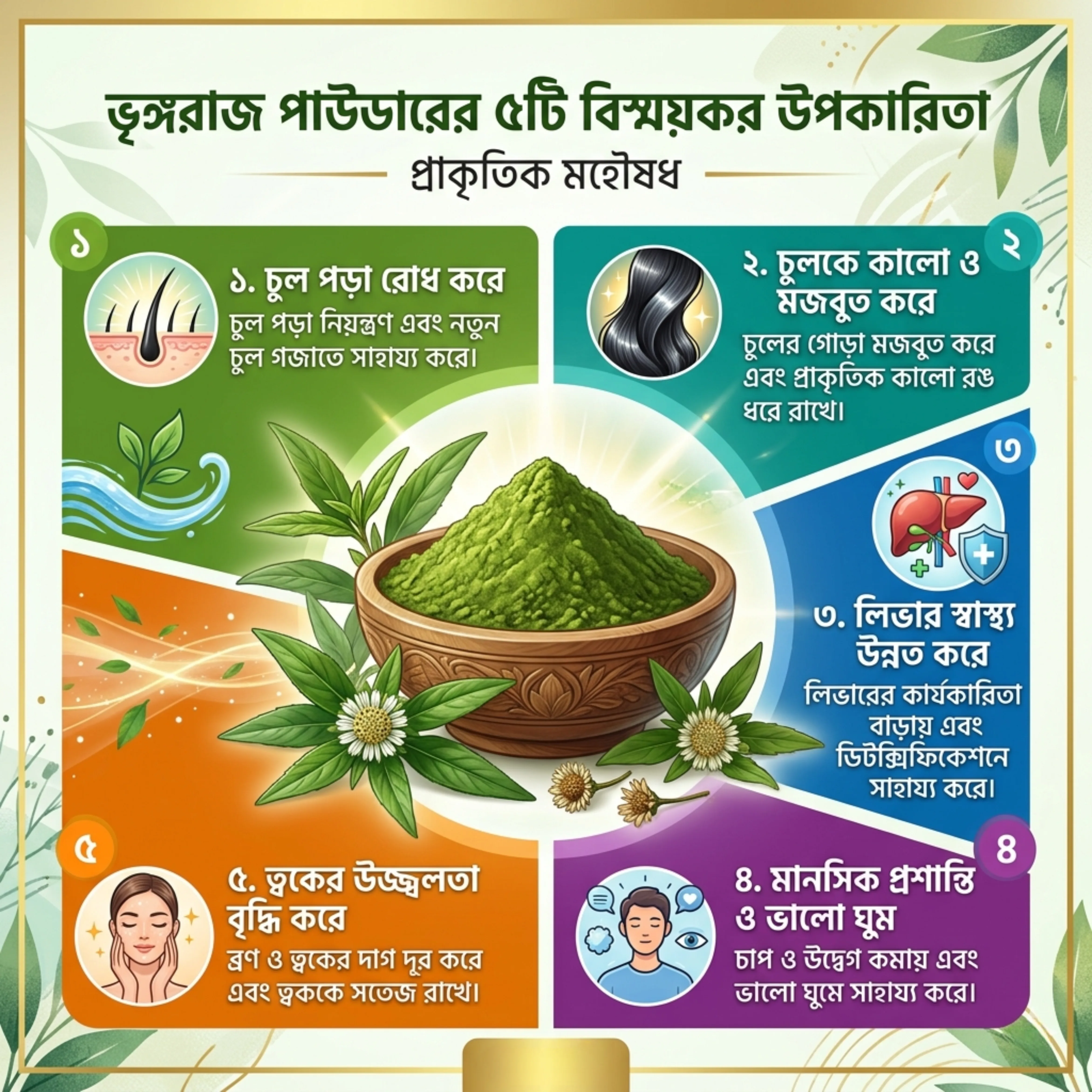 ভৃঙ্গরাজ পাউডার  ( ১০০গ্রাম ) / Bhringraj Powder (100gm)