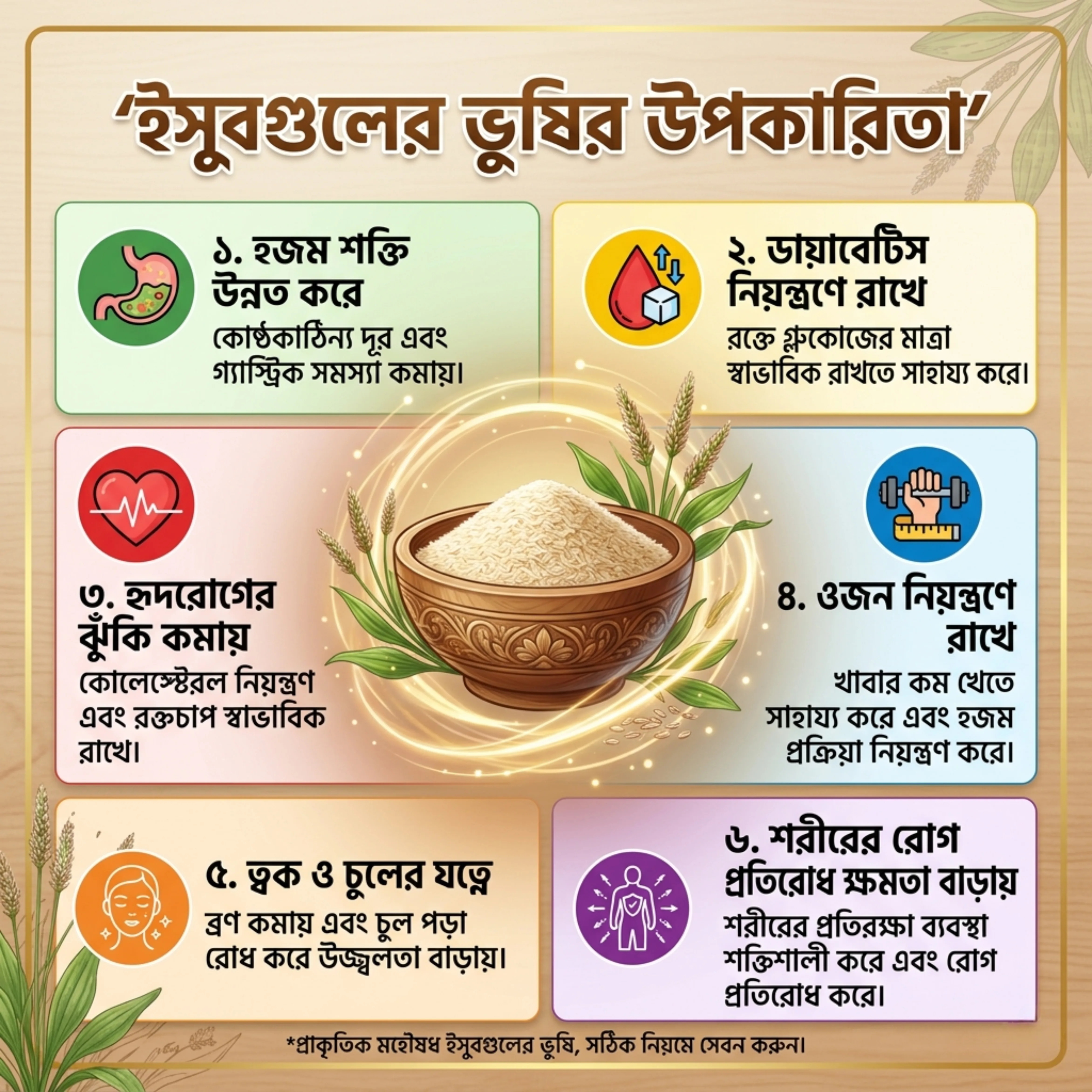 ইসুবগুলের ভুষি ( ১০০গ্রাম ) / Isubgul Husk Bhusi (100gm)