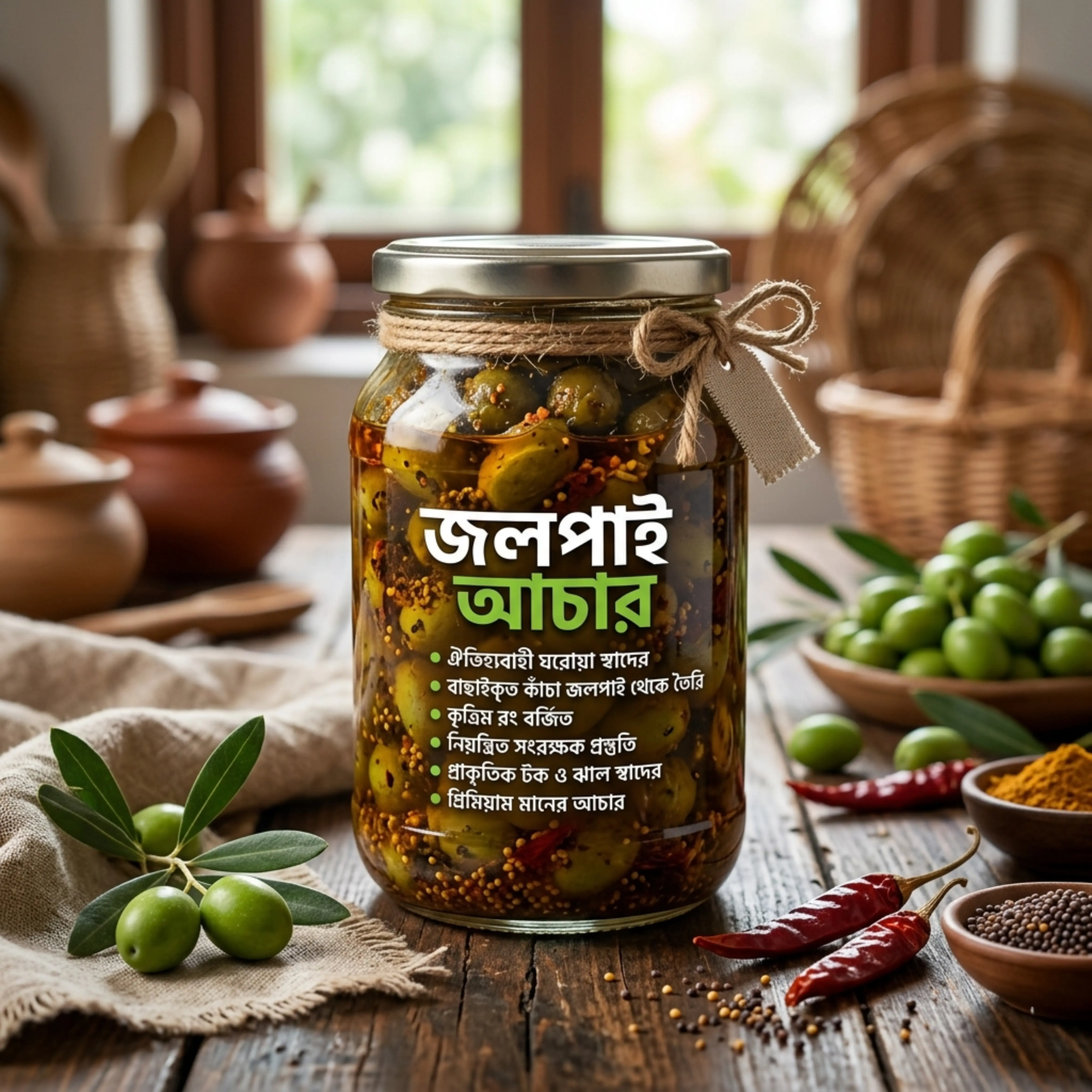 জলপাই আঁচার ( ৪০০গ্রাম ) / Jolpai Achar (400gm)