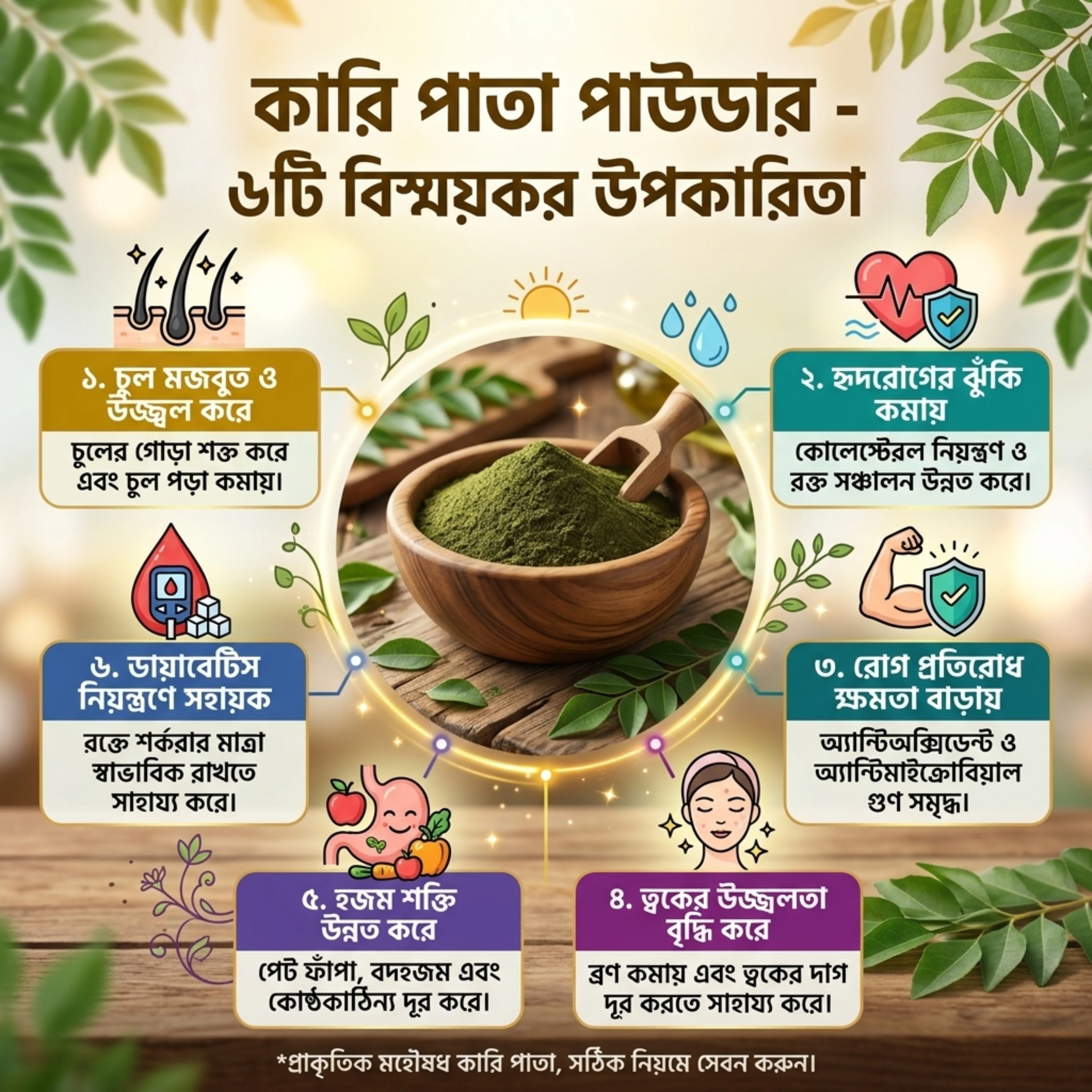 কারিপাতা পাউডার ( ১০০গ্রাম ) / Curry Leaves (100gm)