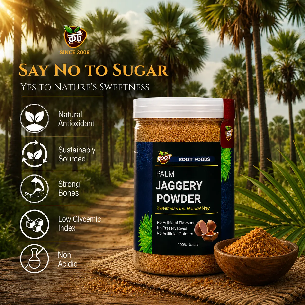 Root Premium Taler Gur Powder / তালের গুড় পাউডার ৪০০গ্রাম